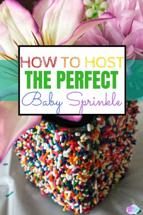 Neutral Sprinkle Shower Ideas, Baby Sprinkle Appetizers, Sprinkle Shower Decorations, Sprinkles Centerpiece Ideas, Food With Sprinkles, Sprinkles Baby Shower Ideas Girl, Tea Party Baby Sprinkle Ideas, Small Sprinkle Shower Ideas, Baby Shower For Third Baby