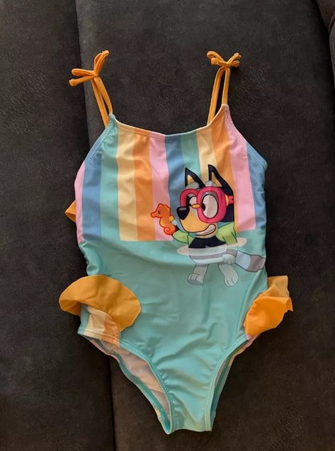 bluey Bluey Outfit For Toddler Girl, Toddler Disney Outfit, Outfit Ideas California, Outfits Disneyland, Outfit Ideas Disney, Disney Swimsuit, Toddler Swimsuit, Disney Outfit Ideas, Tow Mater