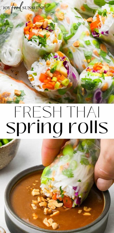 Momofuku Recipes, Fresh Spring Rolls Recipe, Spring Rolls With Peanut Sauce, Dumplings Recipes, Summer Rolls Recipe, Vegan Spring Rolls, Spring Rolls Recipe, Veggie Spring Rolls, Vegetable Spring Rolls