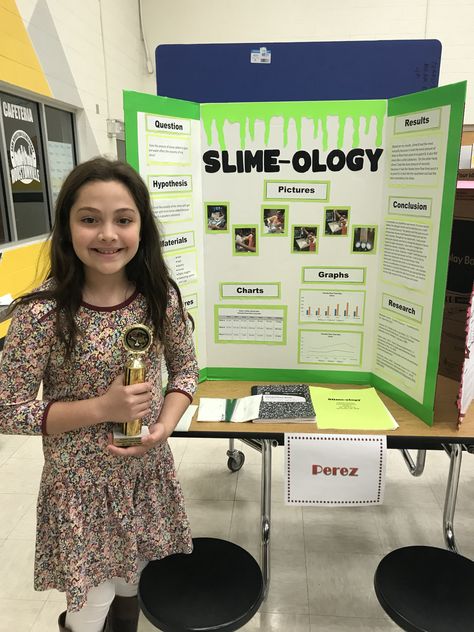 Slime-ology science fair project district 1st place winner. Experimental design on the viscosity of slime. Steam Fair Project Ideas, Slime Science Fair Project Board Ideas, Slime Science Fair Project Hypothesis, Slime Science Project Board, Science Fair Middle School Ideas, 1st Place Science Fair Project Ideas, Science Fair Project Ideas For 6th Grade, Slime Science Fair Project Board, Science Fair High School