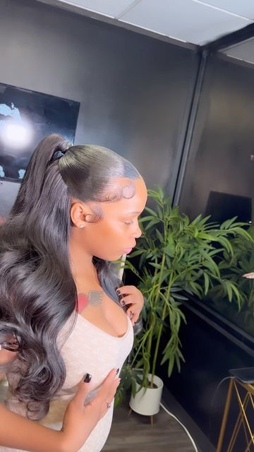 Frontal Half Up Half Down Straight, Half Up Half Down Hair 2023, Low Pony Half Up Half Down, Half Up Half Down Mid Ponytail, Half Uo Half Down Hair Styles Weave, Half Up Half Down With Two Ponytails, Half Up Half Down Black Women, Quick Weaves, Special Event Hair