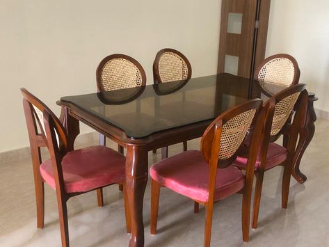 Cane Back Dining Chairs, Cane Back Chairs, Timeless Furniture, Mahogany Wood, Wood Dining Table, Kolkata, Dining Set, Furniture Design, Dining Chairs