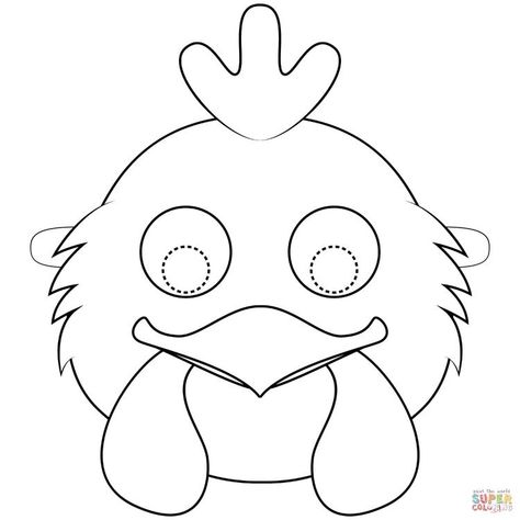 Chicken Mask, Mask Coloring Page, Colouring In Pages, Printable Animal Masks, Preschool Creative Art, Mask Template Printable, Coloring Mask, Paper Snowflakes Diy, How To Make Snowflakes