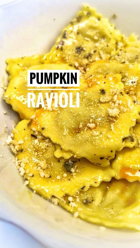 Pumpkin Ricotta Ravioli Recipe https://fooooods.com/pumpkin-ricotta-ravioli-whenmeateatsveg Ricotta Ravioli Recipe, Pumpkin Ricotta, Pumpkin Ravioli, Ricotta Ravioli, Dried Sage, Ravioli Recipe, Ricotta Pasta, How To Dry Sage, How To Make Pumpkin