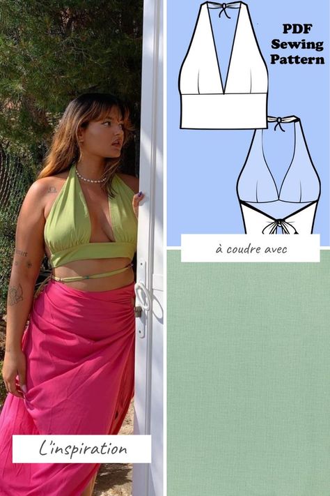 Summer Dress Sewing Patterns, Silver Party Dress, Dress Sewing Patterns Free, Diy Crop Top, Sewing Top, Sewing Collars, Sick Remedies, Upcycle Clothes Diy, Sewing Projects Clothes