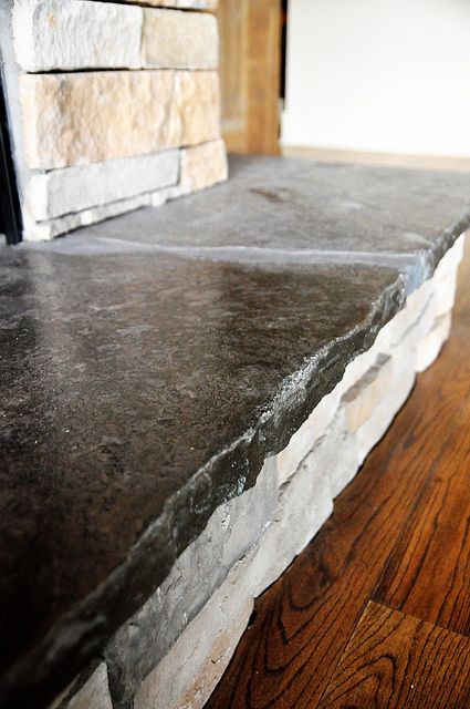 Rustic granite countertops Rustic Countertops, Granite Hearth, Granite Kitchen Counters, Granite Fireplace, Leather Granite, Kitchen Remodel Countertops, Outdoor Kitchen Countertops, Kitchen Countertop Materials, Laminate Kitchen