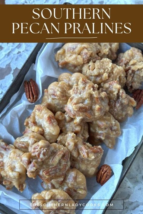 Pecan Praline Recipe, Southern Pecan Pralines, Old School Recipes, Pralines Recipe, Creative Sweets, Regional Recipes, Candied Apples, Praline Recipe, Bourbon Balls