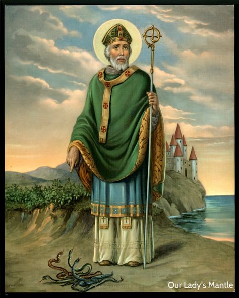 St Patric, Catholic Pictures, Irish Culture, 8x10 Art Prints, Catholic Art, Saint Patrick, Patron Saints, Christian Wall Art, Great Memories