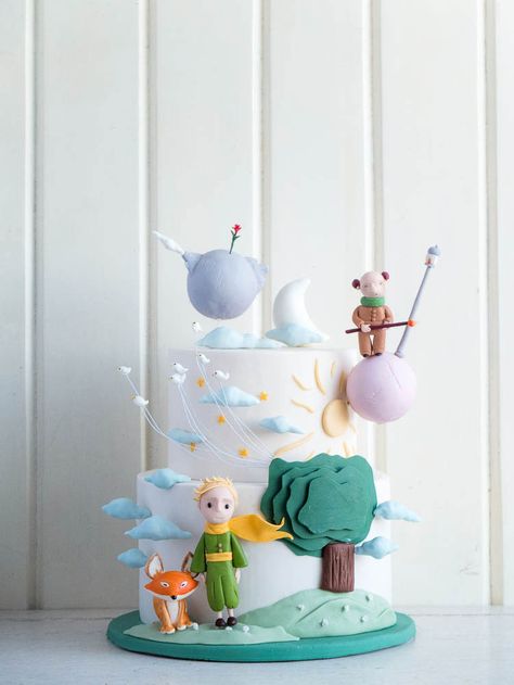 Little Prince cake | Cottontail Cake Studio | Sugar Art & Pastries The Little Prince Cake, Little Prince Cake, Sheep Cupcakes, Your Birthday, Little Prince Party, Kids Birthday Party Cake, Prince Cake, Prince Birthday Party, Thematic Cake