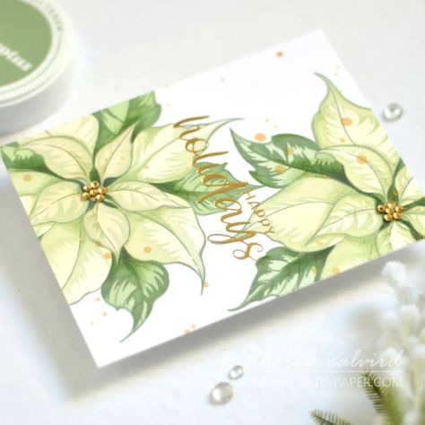 Spellbinders Christmas Cards, Handmade Card Ideas, Christmas Card Ideas, Poinsettia Cards, Same But Different, Simple Cards Handmade, Easy Handmade, Christmas Card Inspiration, Nature Card