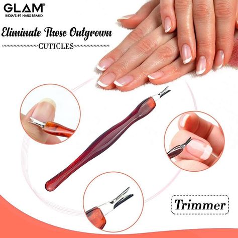 Glam's Cuticle Trimmer helps to painlessly remove unwanted cuticles and hangnails. It keeps the nails strong and healthy, which is a great way to keep your nails groomed.  *Available at R Nail Lounge & across GLAM flagship stores in India  #Trimmer #GLAMTrimmer #Nails #NailPolish #GelPolish #GLAMPolish #NailCare #NailArt #NailTechnicians #NailTools #ProfessionalNailSalon #ProfessionalSalon #Nailsofinstagram #TheNailArtSchool #NailArtLovers #GLAM #ProTools #RNailLounge #Mumbai #Kolkata #Goa Cuticle Trimmer, Nails Nailpolish, Trim Nails, Nail Health, Healthy Nails, Professional Nails, Nail Tools, Kolkata, Nail Artist