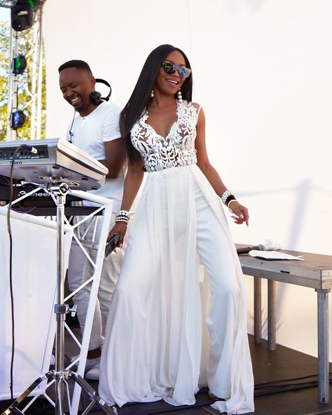 Bonang Matheba Shows Us The Right Way to Wear All White This Season | BN Style All White Sneaker Ball Outfit, En Blanc Party Outfit, All White Party Outfits Black Women Summer, All White Party Outfits Plus Size, All White Outfit Party Night Classy, White Evening Dress Elegant, Bonang Matheba Dresses, All White Beach Party Outfit, White Party Outfits Women