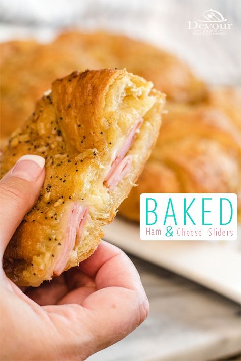 Poppy Seed Ham Sandwiches, Ham And Cheese Slider, Baked Ham And Cheese Sliders, Perfect Ham, Hot Ham And Cheese, Ham Cheese Sliders, Ham Sliders, Cheese Sandwich Recipe, Ham And Cheese Sliders