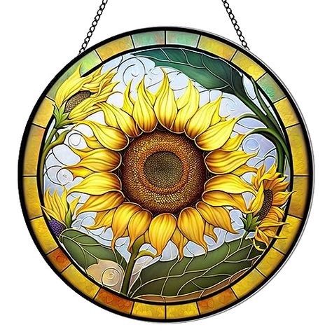 Acrylic Suncatcher, Sunflower Acrylic, Wall Decor For Kitchen, Blooming Sunflower, Sunflower Kitchen Decor, Sunflower Wall Decor, Sunflower Kitchen, Sunflower Wall Art, Decor For Kitchen