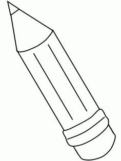 Simple Lineart, Pencil Coloring, Back To School Art, School Coloring Pages, Back To School Crafts, Wooden Pencil, Easy Coloring Pages, School Themes, Coloring Book Pages