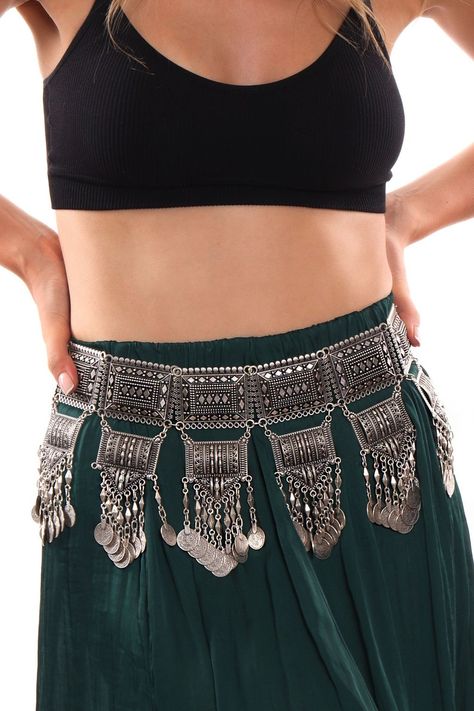 Coin Belt, Belly Dance Belt, Dance Belt, Antique Silver Jewelry, Boho Belts, Women Belt, Winter Boho, Beautiful Belts, Silver Belts