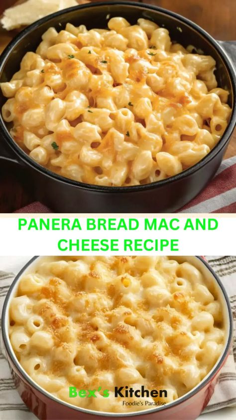 Panera Bread Mac And Cheese Recipe – Bex’s Kitchen Panera Bread Mac And Cheese, Panera Bread Mac And Cheese Recipe, Macaroni And Cheese Casserole, Creamy Cheese Sauce, Cheddar Mac And Cheese, Dessert Bar Recipe, Baked Mac N Cheese, Panera Bread, Mac And Cheese Recipe