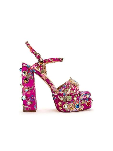 Pink Platform Sandals, Cheetah Print Heels, Azalea Wang, Ankle Strap Sandals Heels, Chunky Sandals, Rhinestone Heels, Platform Heels Chunky, Studded Sandals, Pink Heels