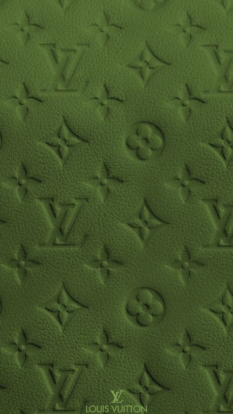 Emerald Green Iphone Wallpaper Aesthetic, Phone Backgrounds Green Aesthetic, Designer Logo Wallpaper, Rich Green Aesthetic, Goyard Wallpapers, Green Asthetics Photos, Army Green Wallpaper, Vert Aesthetic, Lv Wallpaper