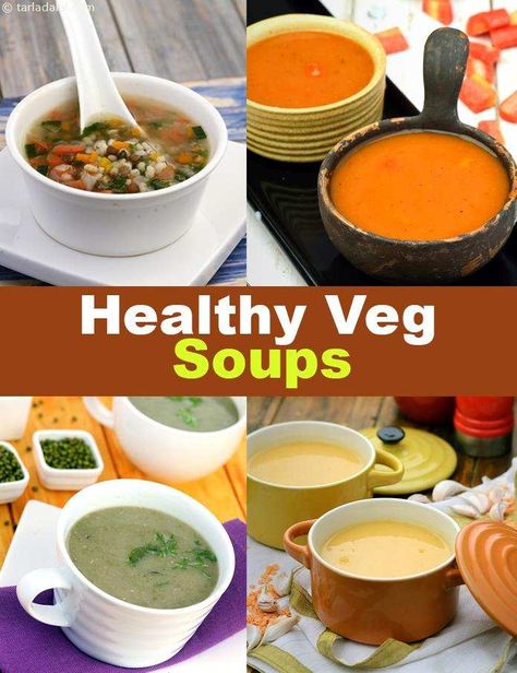 Soup Recipes Indian, Healthy Pancakes Oatmeal, Veg Soup Recipes, Pancakes Oatmeal, Soup Recipes Easy, Soup Recipes Healthy, Vegetable Soups, Vegetarian Soups, Menu Sarapan Sehat