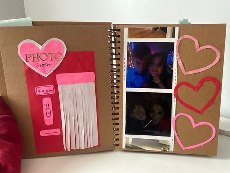 Bf Memory Book, Photobooth Scrapbook Ideas, Photo Booth Scrapbook, Photobooth Scrapbook, Photo Booth Scrapbook Ideas, Photo Album For Boyfriend, One Year Book Boyfriend Scrapbook Page Ideas, Photobooth Scrapbook Page, Scrapbook Title Page Ideas Boyfriend