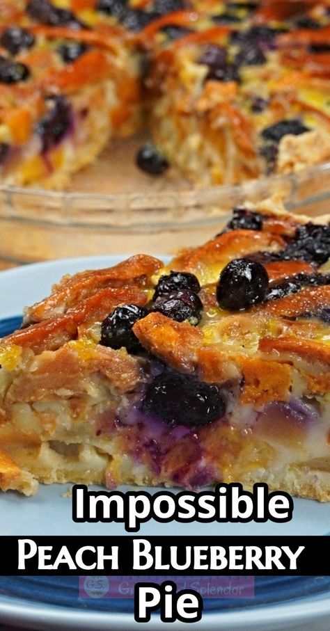 Impossible Pies With Bisquick, Bisquick Impossible Pie Recipes Desserts, Impossible Blueberry Pie Bisquick, Crustless Pie Desserts, Impossible Pie Recipes Desserts, Impossible Pie Recipes Bisquick, Impossible Peach Pie, Bisquick Impossible Pie Recipes, Impossible Pie Bisquick