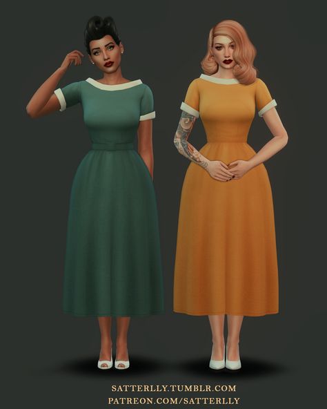 50s Party Outfit, The Sims 4 Cc Patreon, Sims 4 Cc Patreon, Sims 4 Decades Challenge, Cc Patreon, Sims Packs, 1950s Outfits, Sims 4 Cc Skin, Sims 4 Dresses