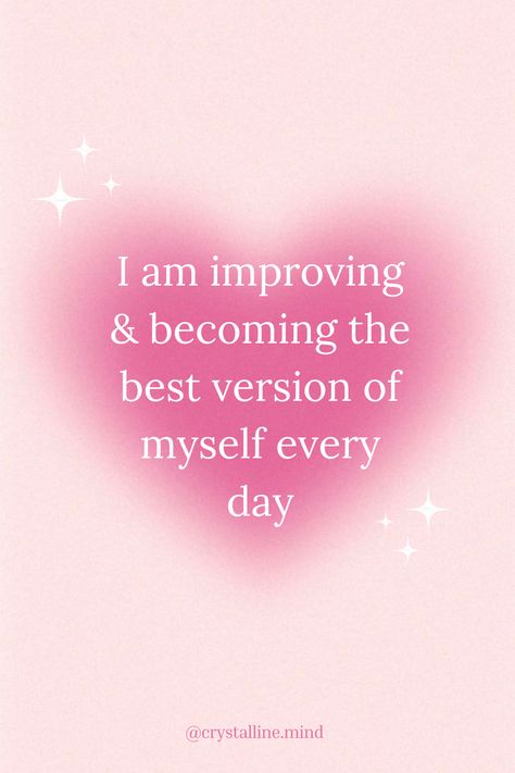 The Best Version Of Myself, Best Version Of Myself, Healing Affirmations, I Am Affirmations, Vision Board Affirmations, Pink Quotes, Vision Board Manifestation, Vision Board Inspiration, Daily Positive Affirmations