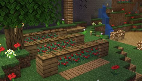 Minecraft Berry Farm, Minecraft Garden, Minecraft Decoration, Rumah Minecraft Sederhana, Minecraft Houses Blueprints, Minecraft Interior Design, Minecraft House Plans, Bangunan Minecraft, Minecraft Farm