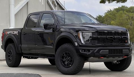 Ford F-150 Raptor R 75th Anniversary Edition Ford Raptor R, Ford F150 Raptor Modified, Black Ford Raptor, Ford F150 Raptor Black, Raptor R, Ford Raptor Truck, Car Obsession, Raptor Truck, F150 Raptor