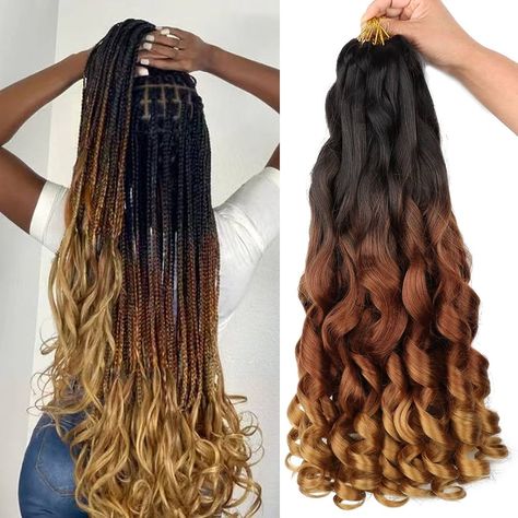 Pre Stretched Braiding Hair, Hair Extensions For Black Women, Extensions For Black Women, Vacation Hair, French Curl, Braiding Styles, Waves Hair, Vacation Hairstyles, African Hair Braiding Styles