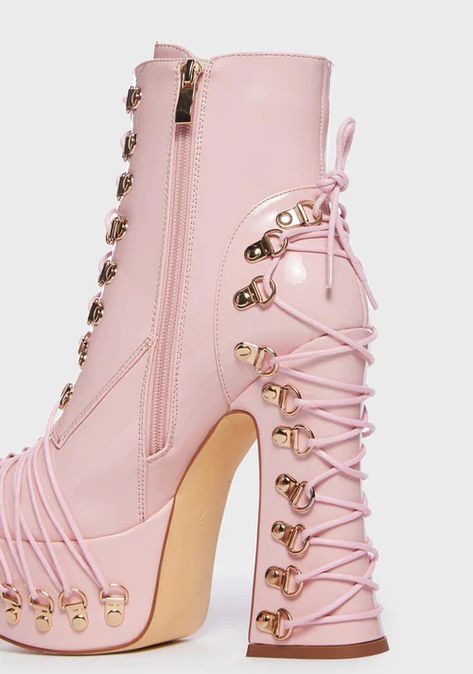 Burning Man Boots, Pink Platform Heels, Demonia Boots, High Heel Sandals Platform, Pretty Heels, Pink Platform, Platform Shoes Heels, Platform Heels Boots, Punk Boots