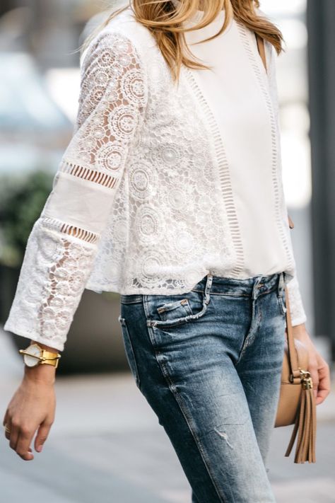 Fashion Jackson, Dallas Blogger, Fashion Blogger, Street Style, Mink Pink White Lace Top, Zara Denim Ripped Skinny Jeans, Gucci Soho Disco Handbag Jeans Gucci, Gucci Soho, Blogger Street Style, Gucci Soho Disco, Fashion Jackson, Fashion Blogger Style, White Lace Top, Mink Pink, White Shirts