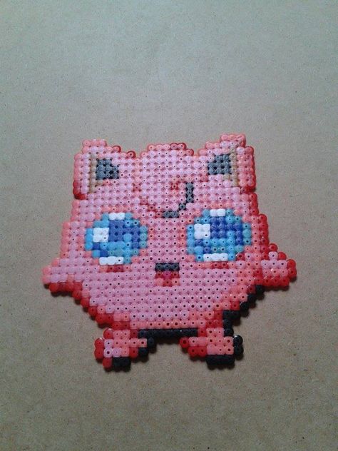 Jigglypuff 3 - pokemon Jigglypuff Perler Beads, Angel Kitten, Pokemon Perler, Modele Pixel Art, Pokemon Bead, Pokemon Perler Beads, Pixel Beads, Macrame Bracelet Patterns, Hamma Beads