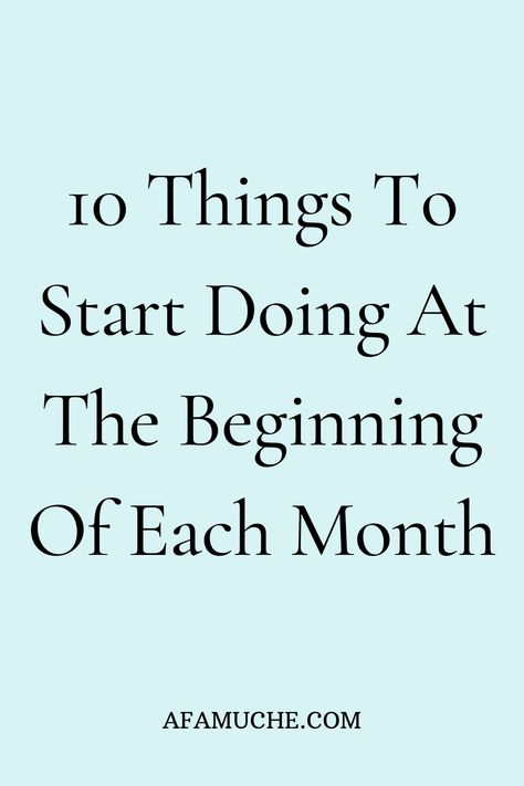 Monthly Things To Do, Things To Do Every Month, Personal Growth Motivation, Self Organization, Life Coaching Tools, Things That Matter, Money Advice, Read Later, Life Improvement