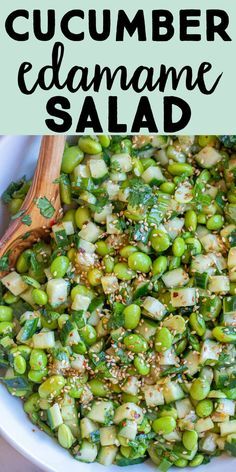 Edamame Recipes Salad, Crunchy Broccoli Salad, Vegetarian Pasta Salad, Edamame Salad, Sesame Dressing, Vegetarian Pasta, Summer Salad Recipes, Healthy Veggies, Clean Food