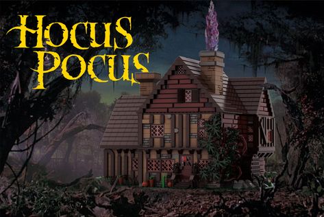 LEGO IDEAS - Hocus Pocus - Sanderson Sisters' Cottage Sanderson Sisters House, Spirit Halloween Animatronics, Hocus Pocus House, Famous Haunted Houses, Hocus Pocus Sisters, Hocus Pocus Halloween Decor, Salem Massachusetts Travel, Vintage Halloween Printables, Salem Witches