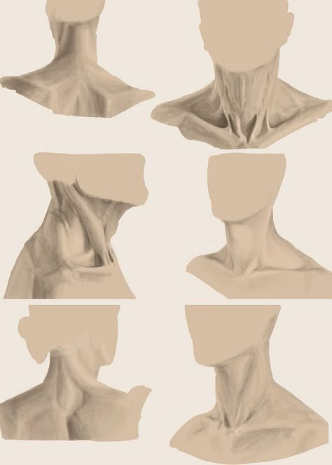 Neck Study Drawing, Man Neck Reference, Neck Shading Reference, Hands On Neck Reference, Hand Behind Neck Pose Drawing, Neck Art Reference, Neck Shading Drawing, Hand On Neck Drawing, Neck Rendering