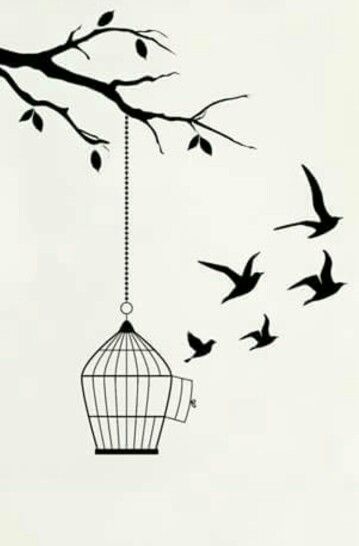 Bird cage tattoo idea Bird And Cage Drawing, Bird Cage Drawing Sketches, Doodle Art Birds, Bird In A Cage Drawing, Bird In Cage Drawing, Cute Bird Drawing Simple, Caged Bird Art, Bird Out Of Cage, Bird Simple Drawing