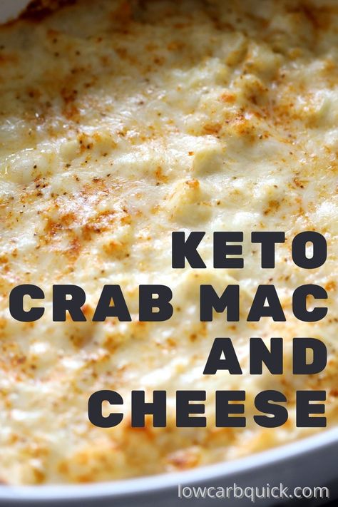 keto cauliflower mac and cheese casserole Keto Lobster Mac And Cheese, Canned Crab Keto Recipes, Keto Crab Soup Recipes, Crabmeat Dinner Recipes, Keto Seafood Mac And Cheese, Keto Recipes With Crab Meat, Keto Sides For Fish, Canned Crab Meat Recipes Keto, Imitatation Crab Recipe Ideas Keto