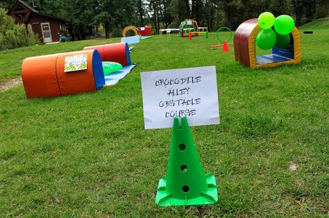 Safari Obstacle Course, Jungle Obstacle Course, Survivor Theme, Safari Game, Tropical Cruise, Daycare Themes, Rainforest Theme, Jungle Theme Parties, Five In A Row