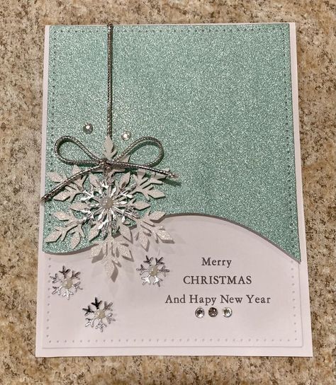 Cas Christmas Cards, Stamped Christmas Cards, Simple Christmas Cards, Snowflake Cards, Christmas Card Inspiration, Christmas Card Art, Hand Made Greeting Cards, Homemade Christmas Cards, Stampin Up Christmas Cards