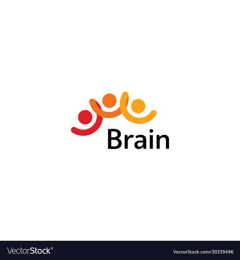 Group Logo Design Ideas, Brain Logo Creativity, Brain Graphic, Brain Icon, Brain Storm, Logo Silhouette, Brain Logo, Negative Space Logos, Early Learning Centre