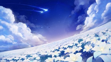 Pixel Art Background, Cute Blue Wallpaper, Fantasy Background, View Wallpaper, Club Room, Blue Clouds, Fantasy Art Landscapes, Pastel Wallpaper, Anime Scenery Wallpaper