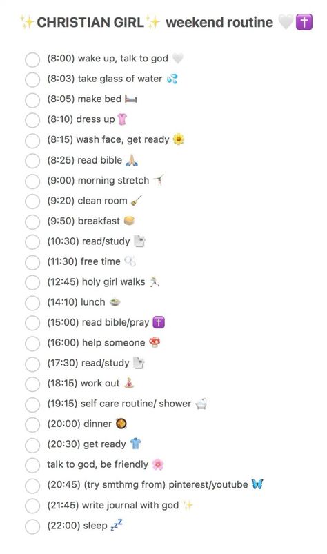 It Girl Morning Routine School, Christian Girl Night Routine, Christian Day Routine, It Girl Daily Routine, That Girl Morning Routine Weekend, Morning Routine With God, That Girl Weekend Routine, Christian Girl Routine, Christian Daily Routine