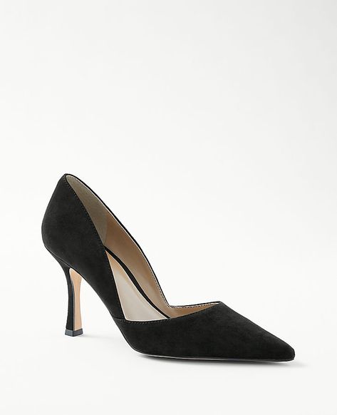 Artfully contoured, our rich suede pumps elevate any ensemble. Pointy toe. Padded footbed for complete comfort. 3 1/4" heel.,Imported:Imported,Fabrication:Suede Azra Suede Pumps by Ann Taylor Size regular - 8 1/2 Black Women's Shoes, High, Footwear, Suede High High Heels, 2023 Photoshoot, Velvet Pumps, 2024 Outfits, Heels Classy, Designer Pumps, Black Suede Pumps, Black Shoes Women, Pumps Shoes