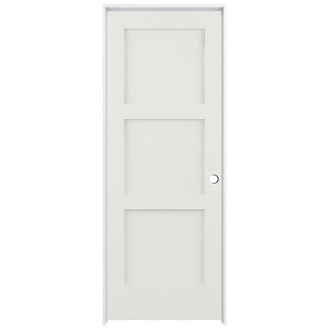 3 Panel Doors Interior, 3 Panel Shaker Door, 3 Panel Doors, White Interior Door, Panel Doors Interior, Shaker Interior, White Interior Doors, Craftsman Door, Black Interior Doors