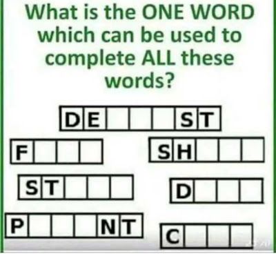 What is the ONE WORD Puzzle |  #puzzle #puzzles #puzzlefeed  #whatsapppuzzles #quiz #brainteaser #WhatsappPuzzles #quiz #WordPuzzle #whatsapp Picture Puzzles Brain Teasers, School Riddles, Word Puzzles Brain Teasers, Word Puzzles For Kids, Riddle Puzzles, Puzzles With Answers, Brain Teasers Riddles, Brain Teasers With Answers, Critical Thinking Activities