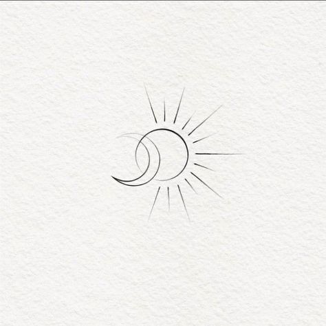 Sun And Moon Dainty Tattoo, Sun Tattoos Women, Sister Sun And Moon Tattoo, 11 11 Tattoo Ideas Design, Mistic Art, Dainty Tattoo, Moon Sun Tattoo, Petite Tattoos, Sun Tattoos