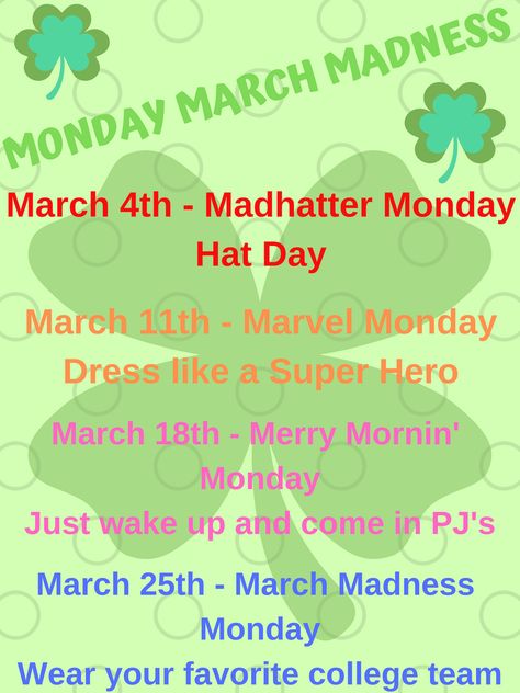 march madness March Madness Theme, Spirit Day Ideas, Dress Up Days, Hat Day, Dress Up Day, 25 March, College Team, March Madness, March 4